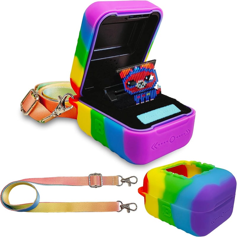 JCHPINE Silicone Cover Case for Bitzee Interactive Digital Pet and Case, Protective Skin Sleeve for Bitzee Virtual Electronic Pets Accessories (for Original 15 Animals) (Multicolor) - Image 1